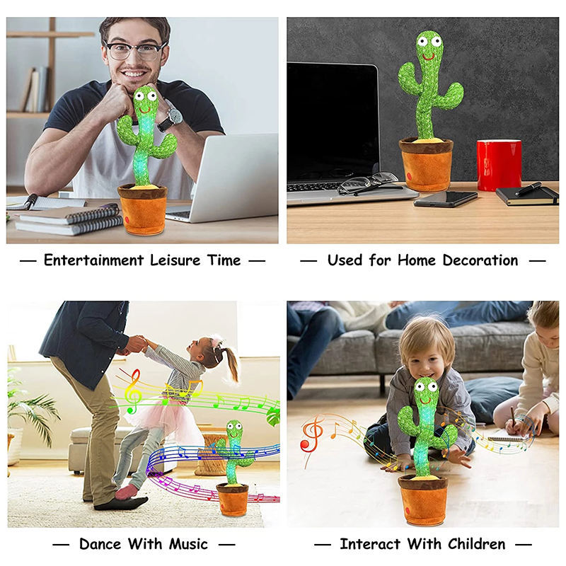 🌵 Cactus Parlant et Dansant Interactif – Le Jouet Électronique Qui Fait Craquer Enfants et Famille.