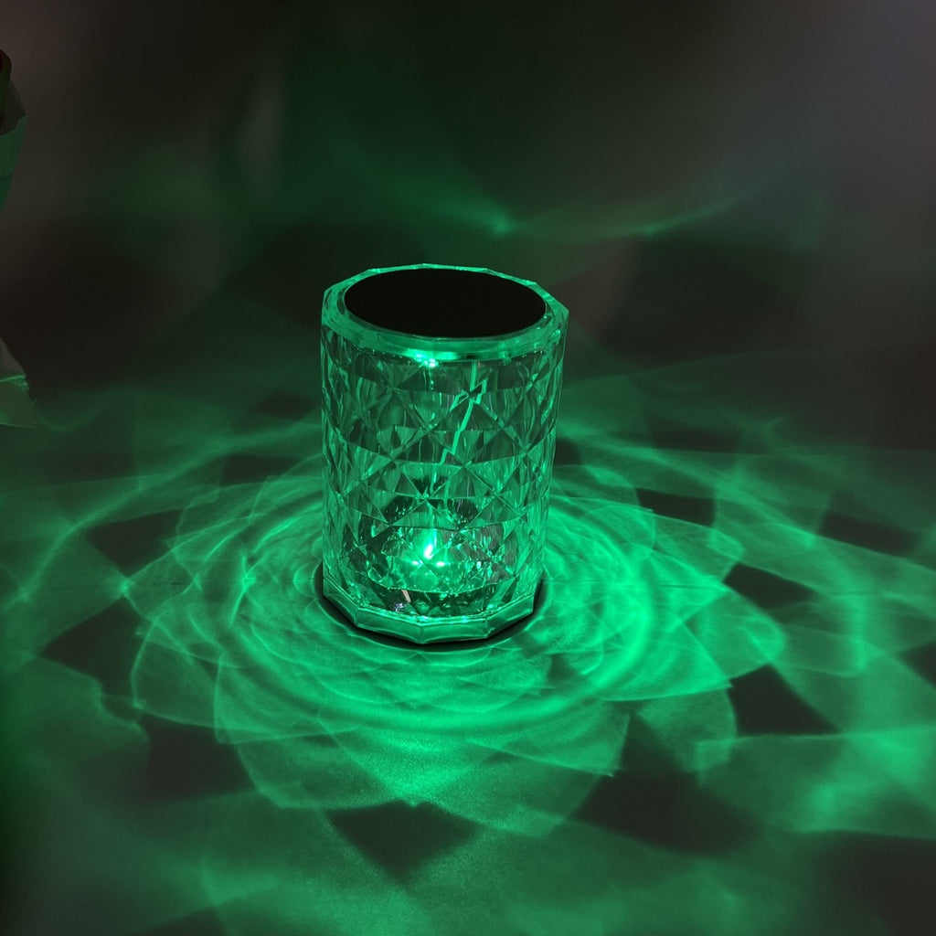 🌸 Lampe de Table LED Cristal avec Télécommande et Haut-Parleur Bluetooth