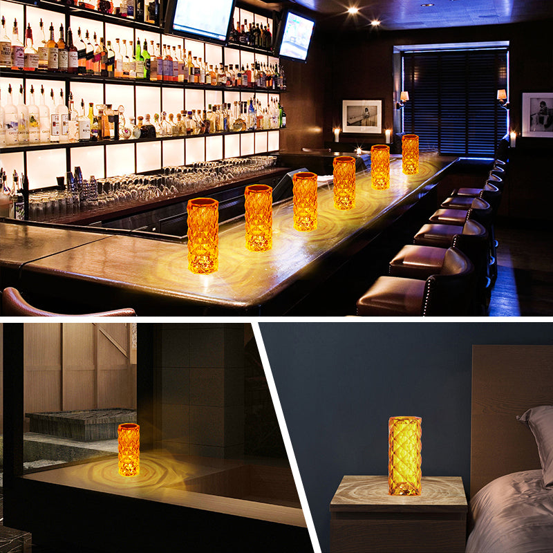 🌸 Lampe de Table LED Cristal avec Télécommande et Haut-Parleur Bluetooth